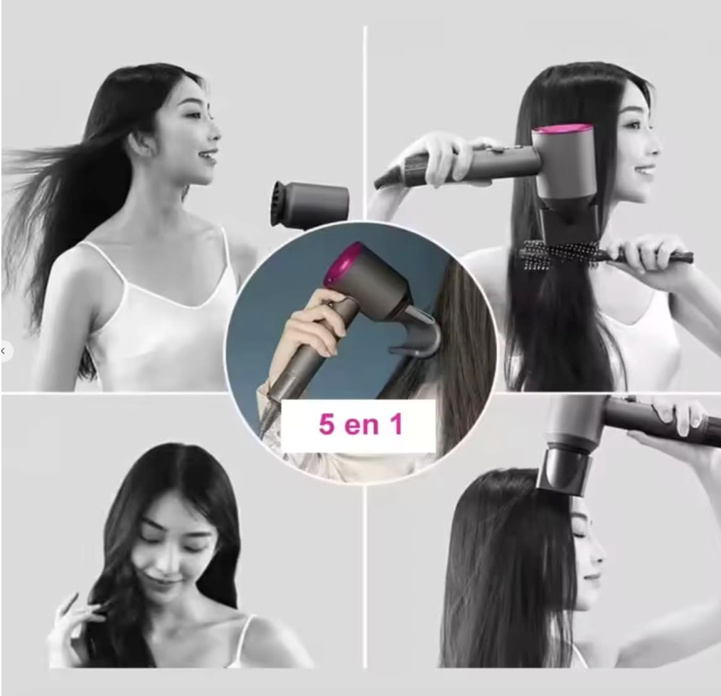 SECADOR IÓNICO TIPO DYSON CON ACCESORIOS