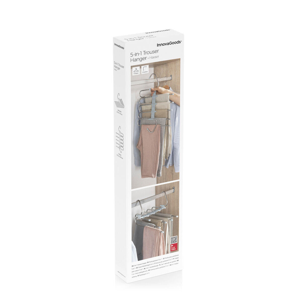 PERCHA MÚLTIPLE PARA PANTALONES 5 EN 1