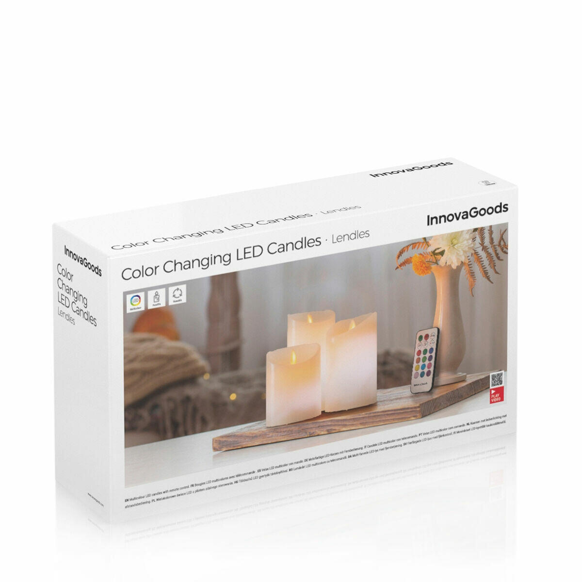 VELAS LED MULTICOLOR 3 UNIDADES