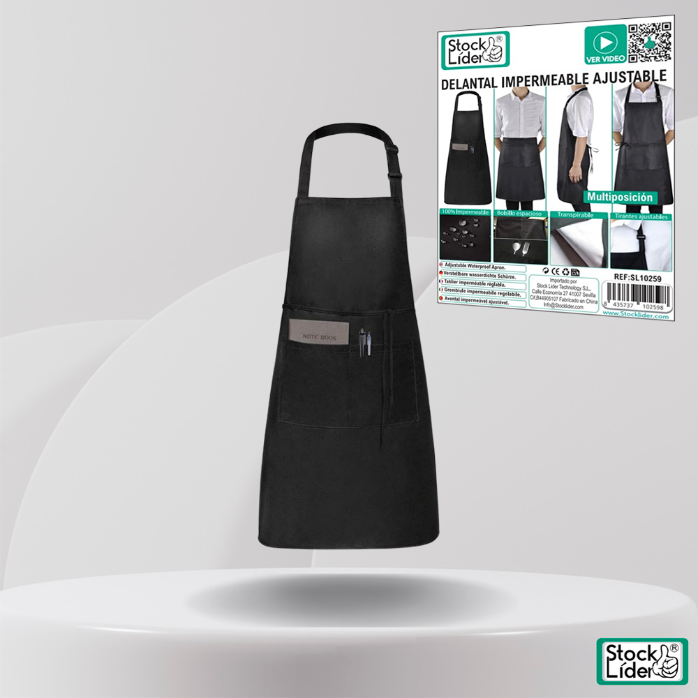 PACK 6 UNIDADES - DELANTAL IMPERMEABLE AJUSTABLE