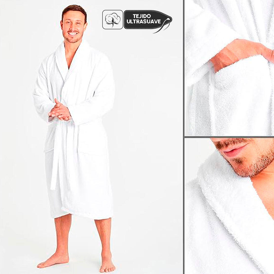 ALBORNOZ DE BAÑO BLANCO