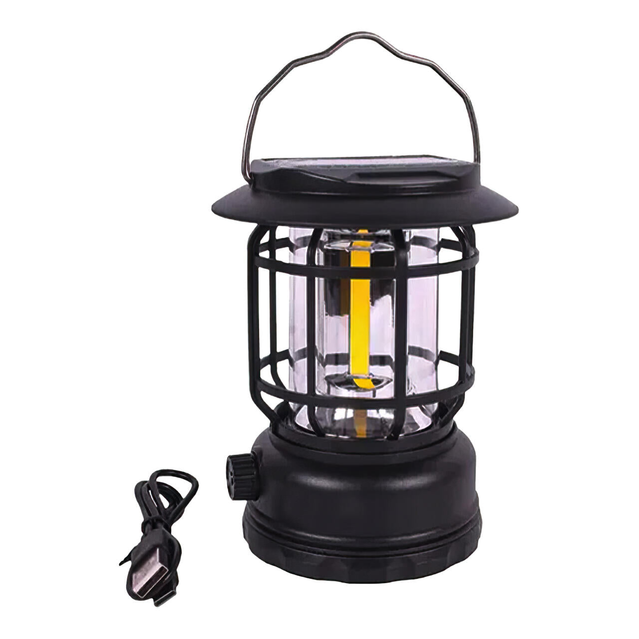 FAROL CAMPING NEGRO RETRO LED
