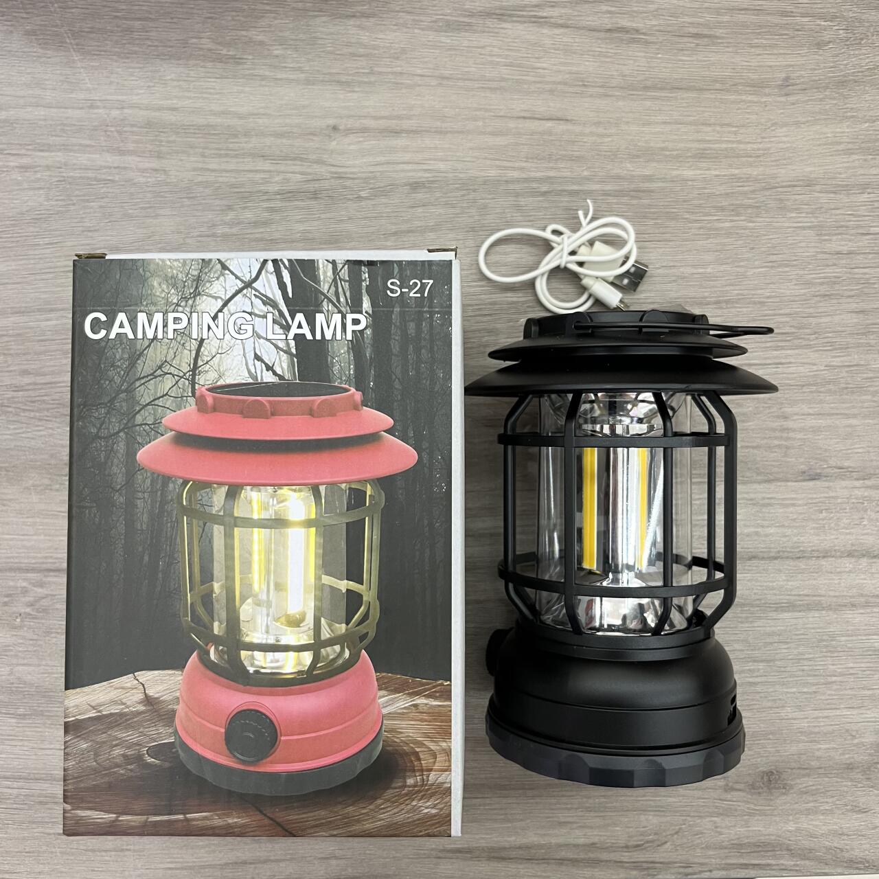 FAROL CAMPING NEGRO RETRO LED
