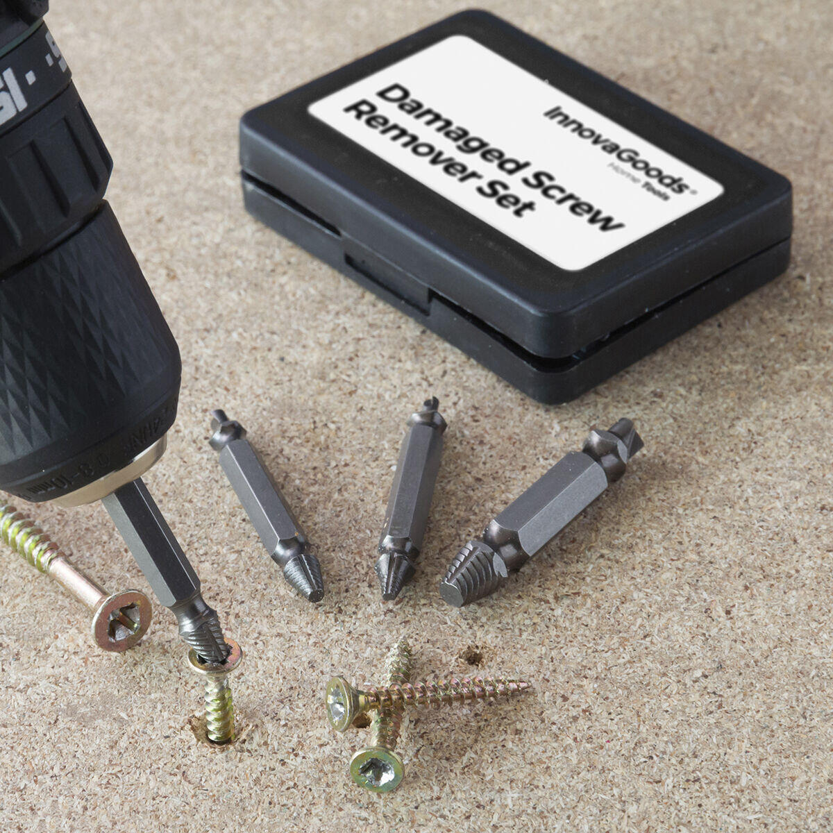 SET DE BROCAS PARA EXTRAER TORNILLOS DAÑADOS