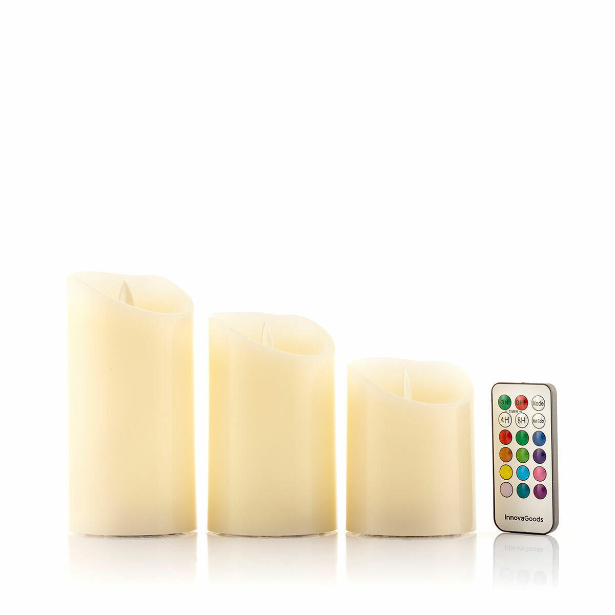 VELAS LED MULTICOLOR 3 UNIDADES